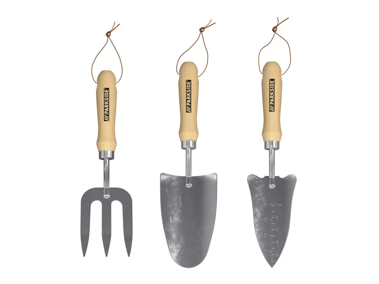 PARKSIDE® Lot de 3 outils de jardin. en acier inoxydable