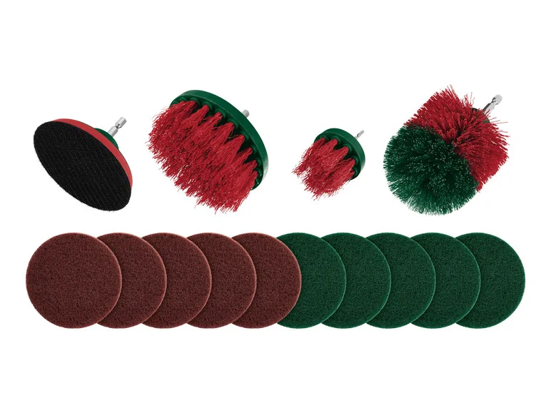 PARKSIDE® Set d'embouts à brosse et de tampons abrasifs. 14 pièces