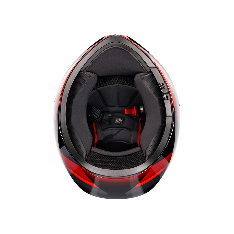 K3 STRIGA BLACK/GREY/RED - MOTORBIKE FULL FACE HELMET E2206