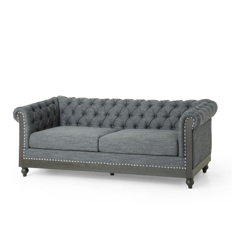 Pausch 78.75” Rolled Arm Chesterfield Sofa