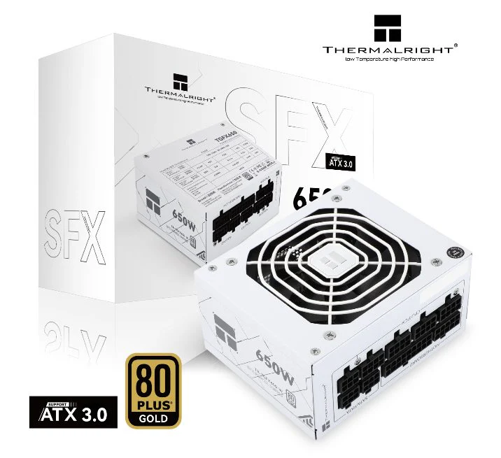 Thermalright TR-TGFX 650W. Hvid. 80+ Gold modular PSU. SFX
