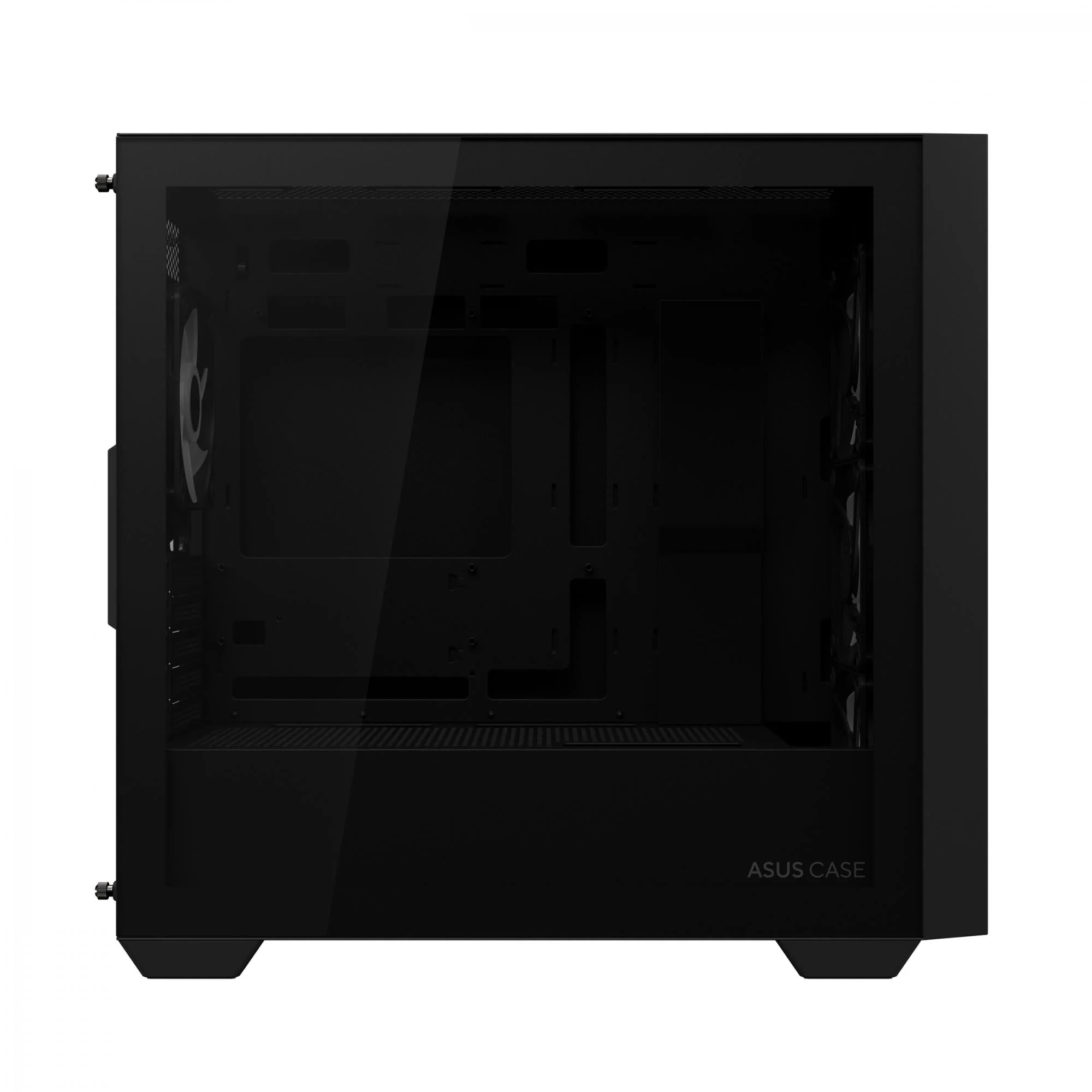 ASUS A21 PLUS mATX Case with 4 Pre-installed ARGB Fans. BTF support - Black