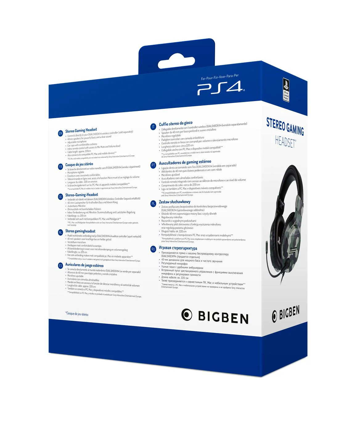 Nacon PS4 Gaming Headset V3 - Grøn - Headset - Sony
